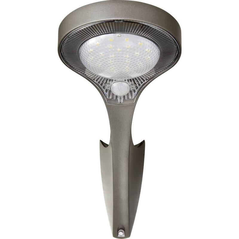 Sygonix Solar-Außenwandleuchte mit Bewegungsmelder LED Gartenleuchte grau 10W - 4064161160009