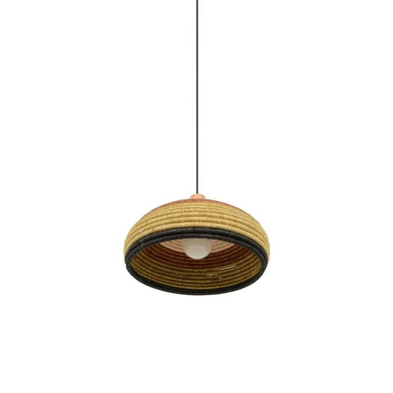 Forestier Pendelleuchte Hängelampe Leuchte Grün Rattan Hanf E27 Designer Jette - 3700663921373