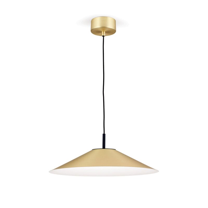 ORION Pendelleuchte Hängelampe LED Gourmet messing matt Schirm schwarz Stahl Tex - 9003090266753