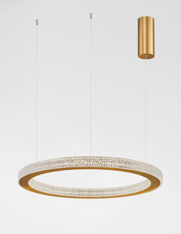 Nova Luce Pendelleuchte Hängeleuchte FIORE LED Gold Warmweiß dimmbar 60 cm 60 W - 5212017424136
