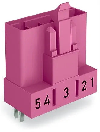 WAGO Stecker für Leiterplatten 890-895 50Stück pink Netz-Steckverbinder 5-polig - 4050821890089