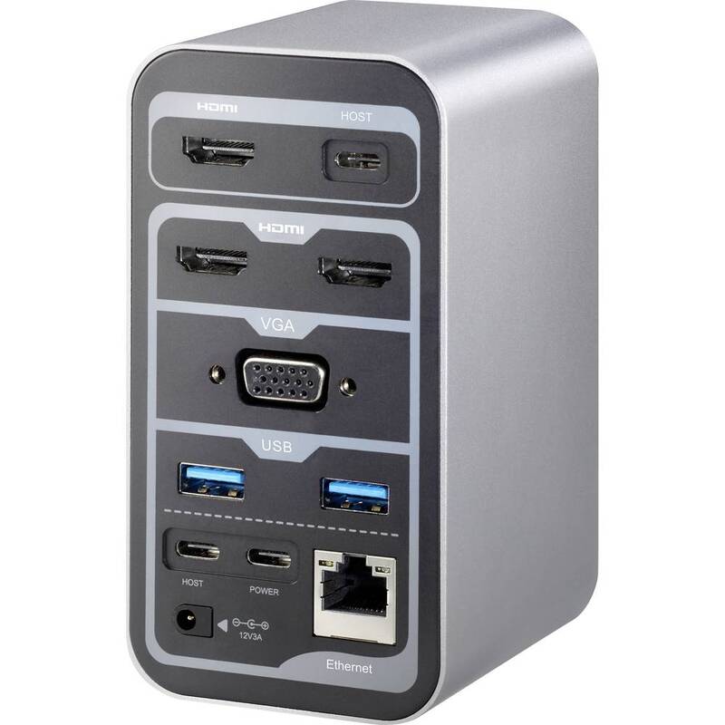 Renkforce USB-C Notebook Dockingstation Universal Ladefunktion Ladeturm Laden - 4064161039251