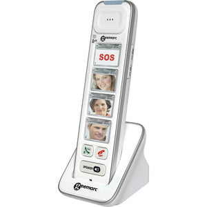 B-Ware Geemarc Schnurlostelefon zusätzliches Mobilteil PhotoDECT 295 Foto-Tasten weiß