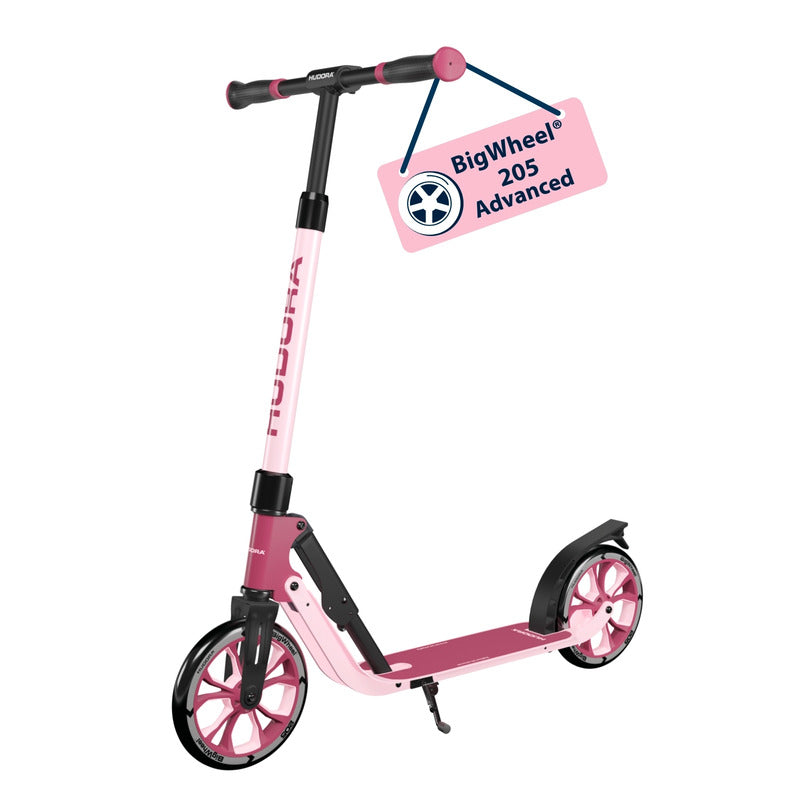 HUDORA BigWheel 205 Advanced Tretroller rosa klappbar für 4-99 Jahre - 4005998141694