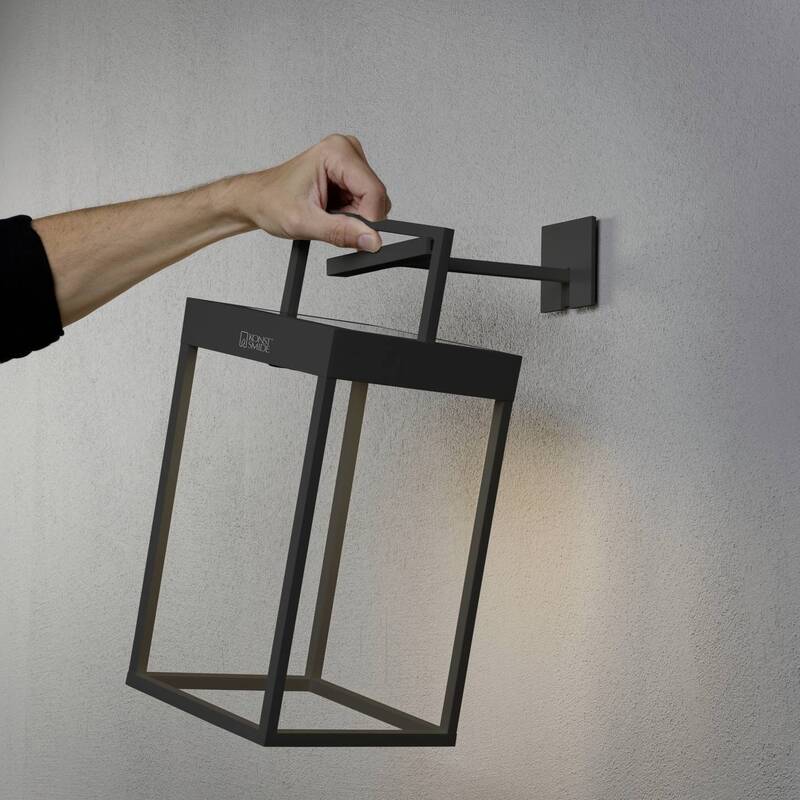 Konstsmide Solar-Dekoleuchte Portofino LED Wandleuchte warmweiß schwarz 3.7W - 7318307815757
