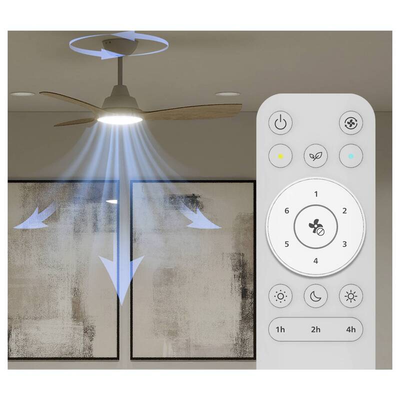 Philips LED Deckenventilator Olas 30W dimmbar mit Fernbedienung braun 190m³/min - 8721103095985