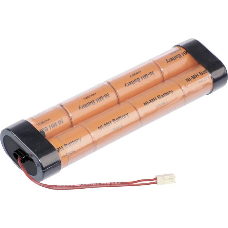 Panasonic Akkupack NiMH 9.6V 3000mAh Inline L2x4 Futaba 8x Sub-C Kabel Stecker - 4042883090217