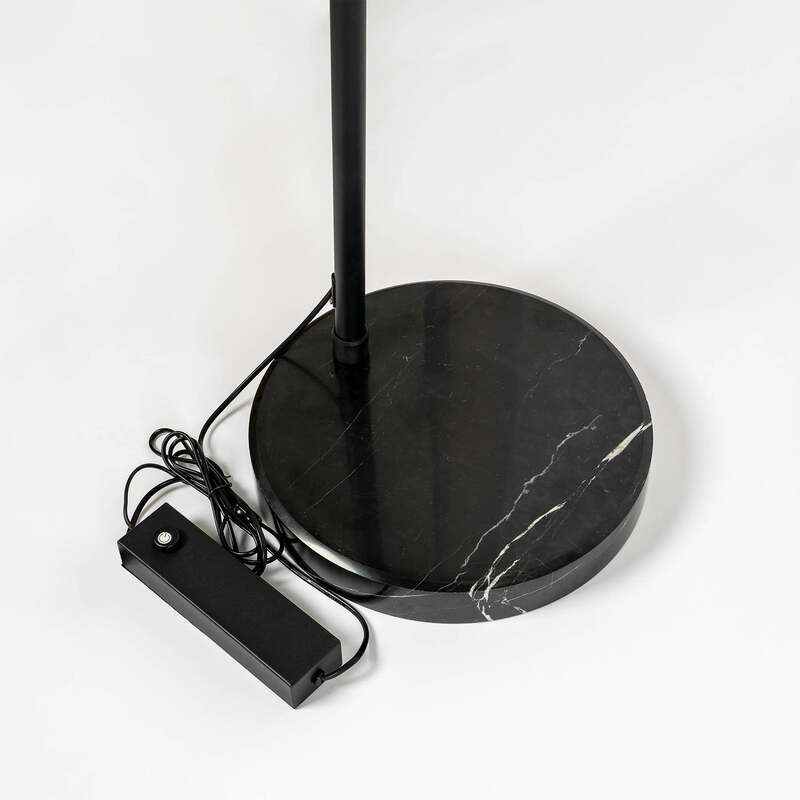 Lucande Stehleuchte Virvera LED Lampe Bogenleuchte schwarz 223,5cm modern - 4251911740295