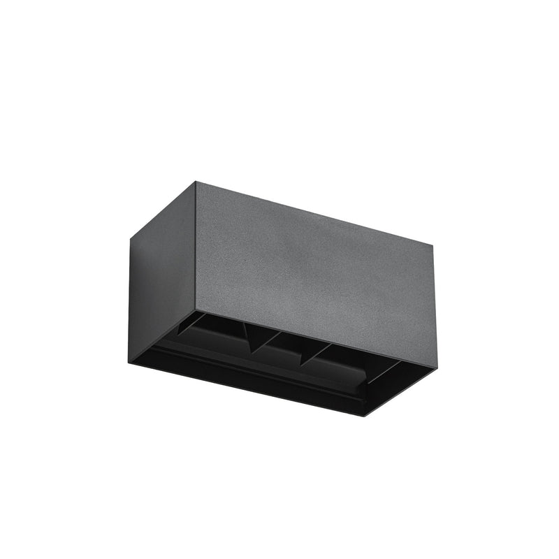 Lindby Außenwandleuchte Nivar LED Wandleuchte Gartenlampe schwarz 20cm IP54 - 4255830909849