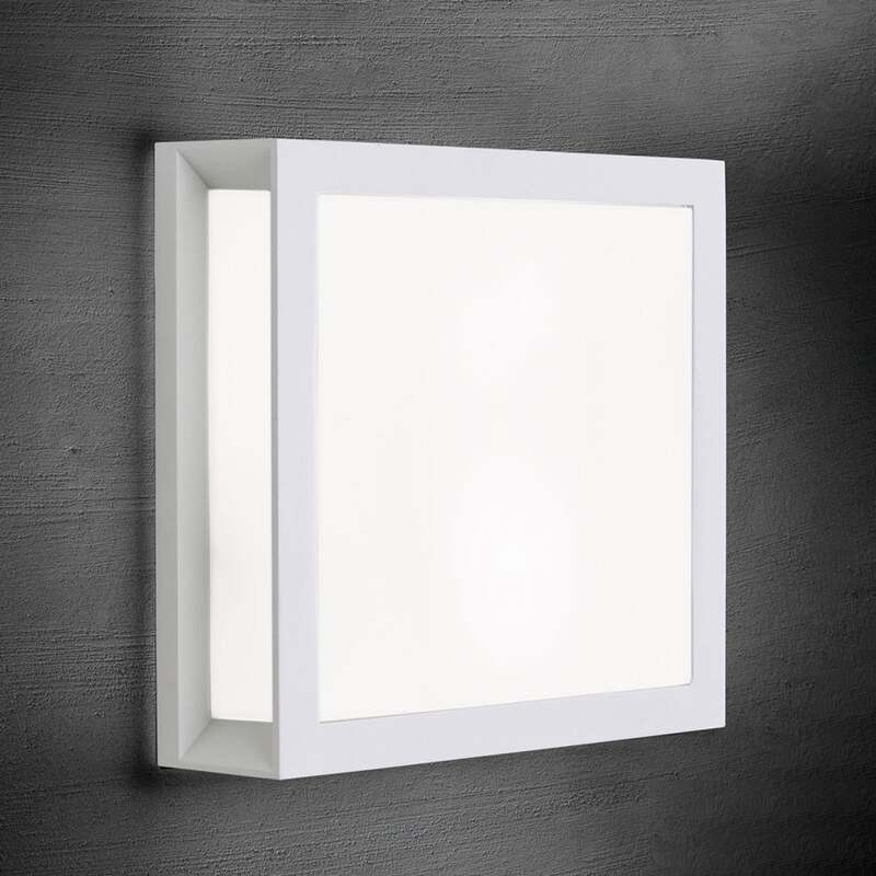Außenwandleuchte Henry LED Gartenleuchte Wandleuchte Lampe weiß IP44 26x26cm - 9003090253814