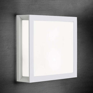 B-Ware Außenwandleuchte Henry LED Gartenleuchte Wandleuchte Lampe weiß IP44 26x26cm