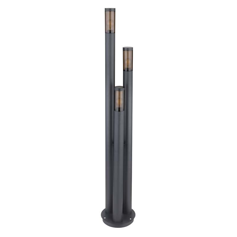 Globo Mastleuchte Stehleuchte Boston 3-flammig LED dimmbar anthrazit 170cm - 9007371436743