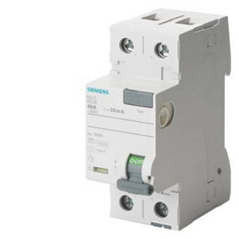 Siemens FI-Schutzschalter 5SV3 Fehlerstromschutzschalter 25A 0,3A 230V IP20 - 4001869484419