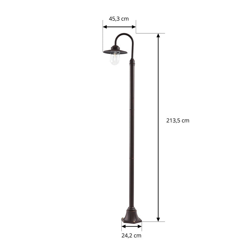 Lindby Außenleuchte Gartenleuchte Bilma LED Pollerleuchte rostfarben 220cm IP65 - 4255830911828