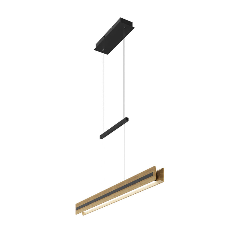 ELOBRA LED Hängeleuchte Chile S Pendelleuchte dimmbar eiche granit 116cm 3000K - 0000010046960