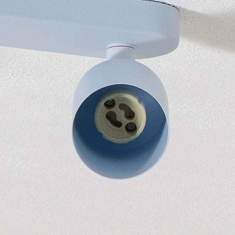 Deckenstrahler Livia LED dimmbar 2-flg Stahl hellblau 35cm 17,5cm IP20 - 5906135102372