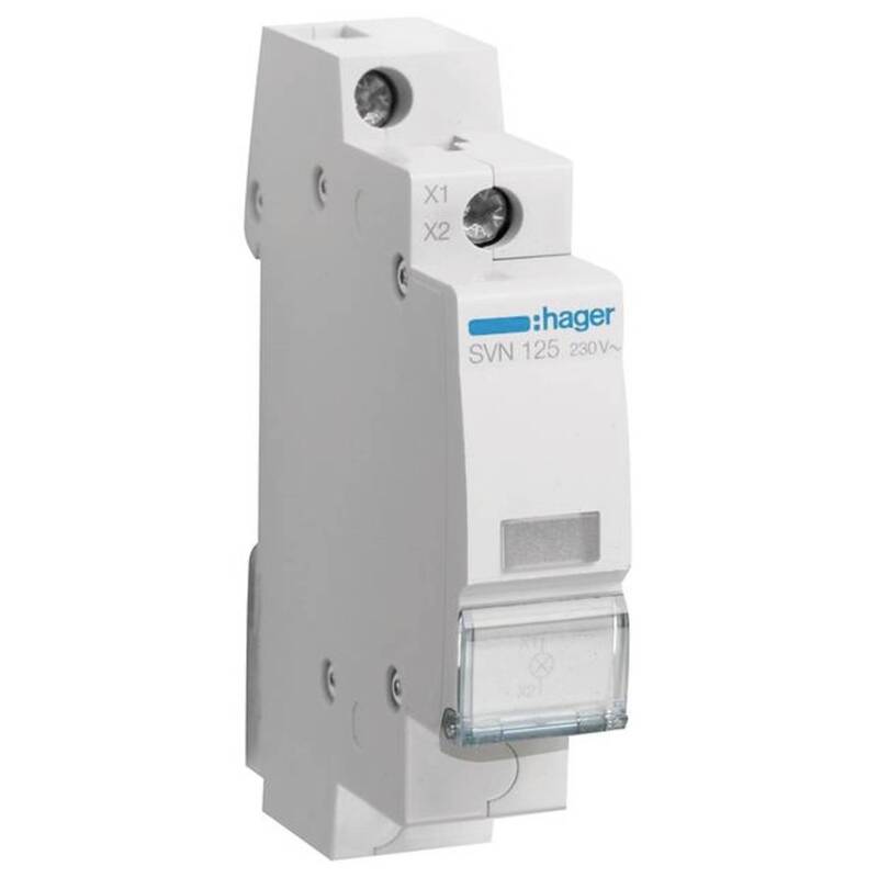 Hager SVN125 Leuchtmelder Signalgeber 230V LED Farblos IP20 - 3250615721686