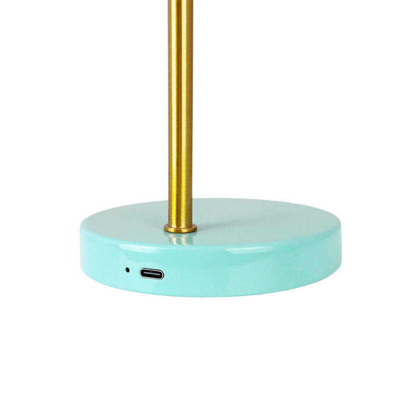 Dyberg Larsen Tischlampe Leuchte Ocean dimmbar USB Stehlampe curry türkis 28cm - 5704709095194