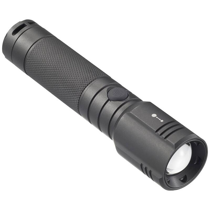 TOOLCRAFT Taschenlampe 300 LM Aluminium schwarz IP54 mit Zoomfunktion - 4064161225104