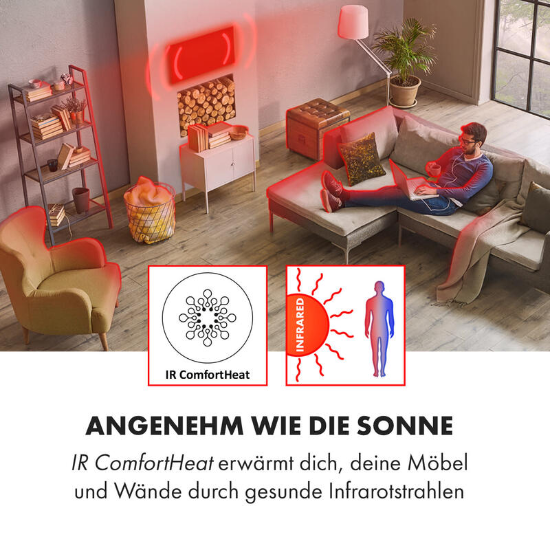Klarstein Hot Spot Wave Heating Panel  20m² Klimageräte Heizgeräte Heizpanel - 4060656107344