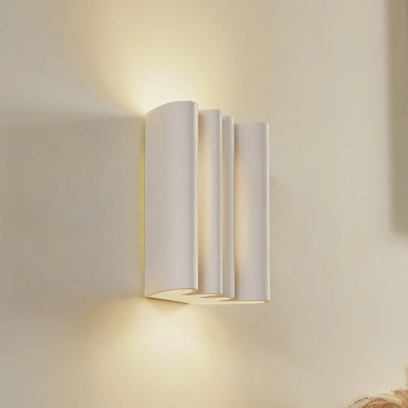 Lindby Wandleuchte Novali LED Wandlampe Gips dimmbar weiß 26cm 2-flammig - 4251911797718