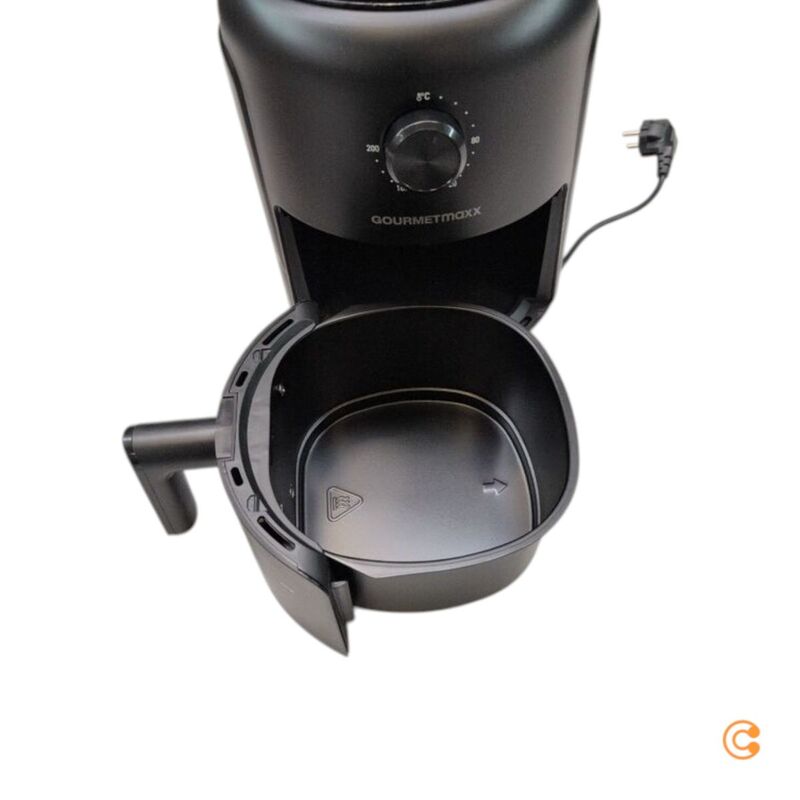 GOURMETmaxx Heißluft-Fritteuse 1000 W schwarz fettarm gesund kochen - 4067522060383