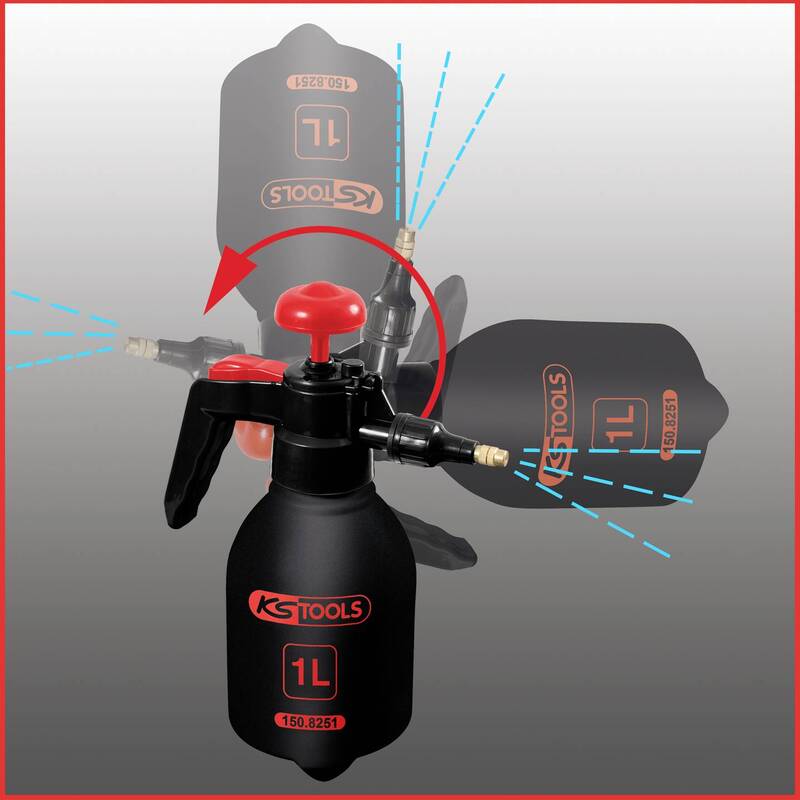 KS Tools Industrie-Zerstäuber 2l Druck-Zerstäuber Sprühgerät schwarz Polyethylen - 4042146611548