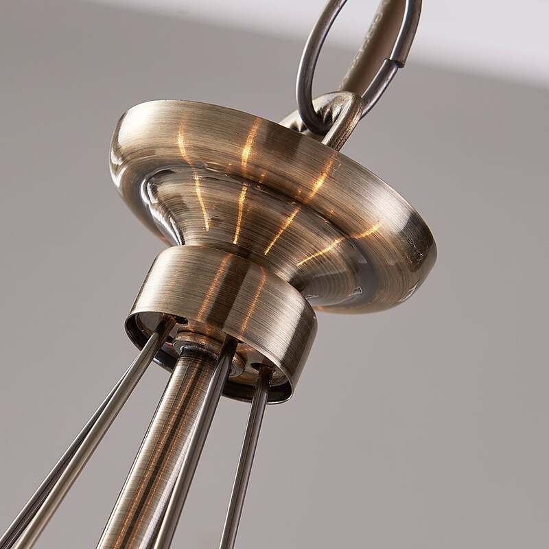 Lindby Kronleuchter Hängeleuchte Marnia LED 5-flammig dimmbar altmessing Ø40cm - 4251096524130