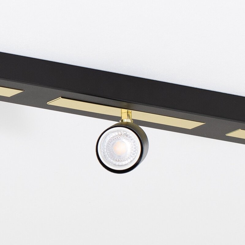 Deckenstrahler Rodez Deckenspot Strahler schwarz gold Stahl 3-flammig GU10 LED - 5907565916638
