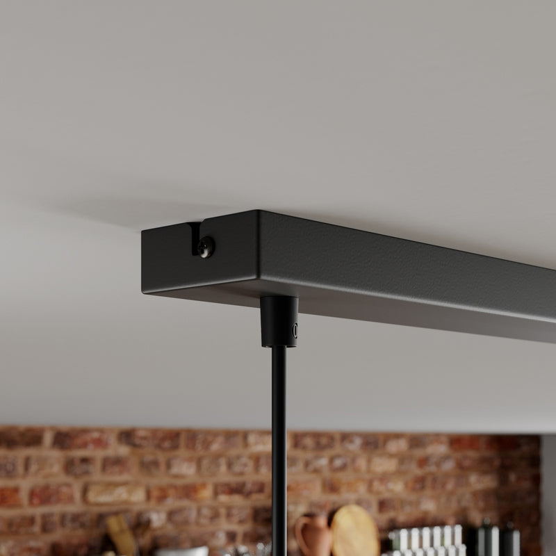 Euluna Hängeleuchte Sven LED Pendelleuchte dimmbar schwarz 3-flammig 75x21cm - 5907565990836