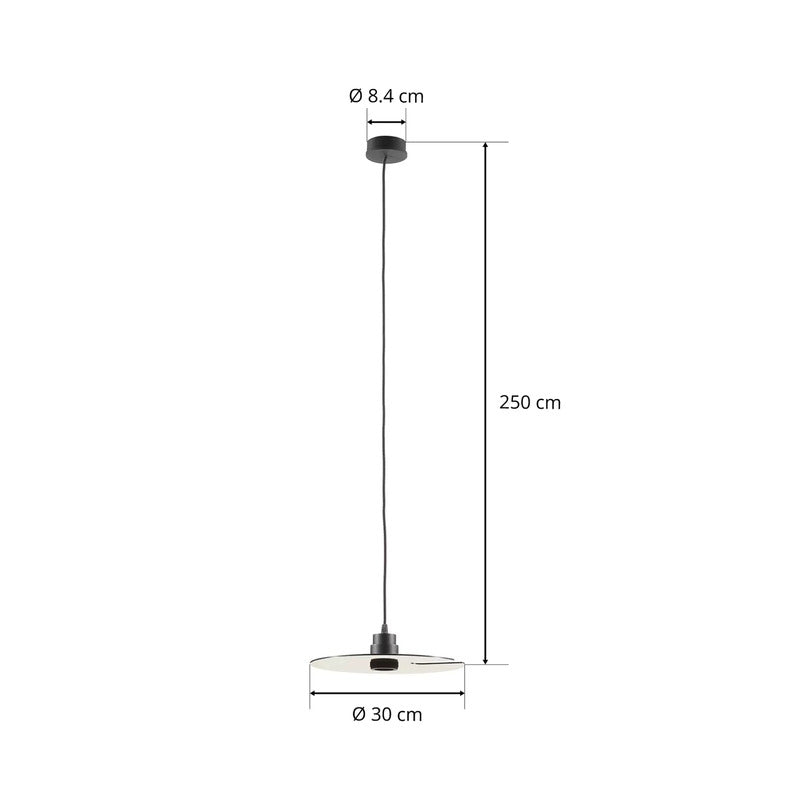 Wever & Ducré Lighting Mirro 1.0 Pendelleuchte Lampe Leuchte 250cm schwarz chrom - 9658029