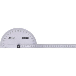 B-Ware KS Tools Winkelmesser 180° Edelstahl präzise Messung 400mm schwarz graviert