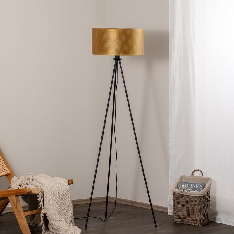 Euluna Stehleuchte Zofia Stehlampe Lampe goldfarben Beleuchtung Wohnzimmer - 4251911787771