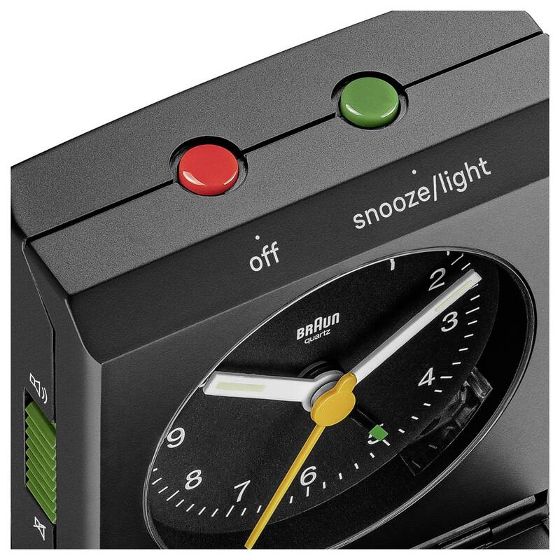 Braun Quarz-Klappwecker analog mit Crescendo-Alarm schwarz 7.2x7.8x4.1 cm - 4007218677044