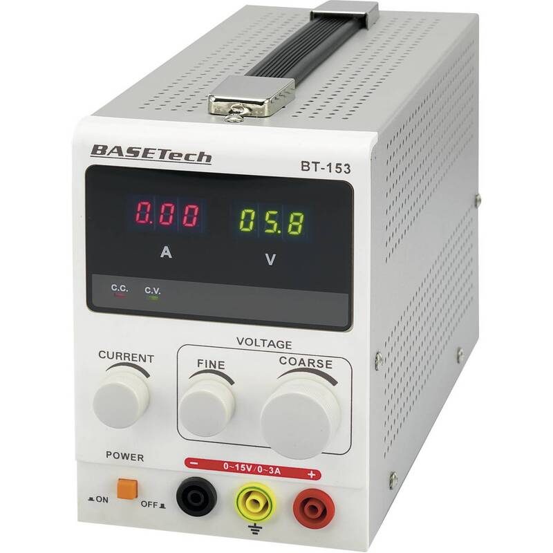 Basetech BT-153 Labornetzgerät Netzteil Labornetzteil einstellbar 0 - 15 V/DC - 4016138810233