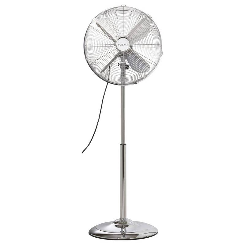 Sygonix Standventilator Ventilator höhenverstellbar schwenkbar 50W 445mm chrom - 4064161489353