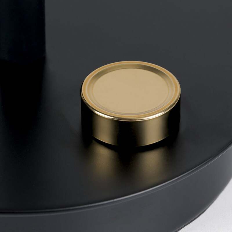 Orion Tischleuchte Tischlampe Dotty Schwarz Gold Leuchte Beleuchtung Wohnzimmer - 9003090281695