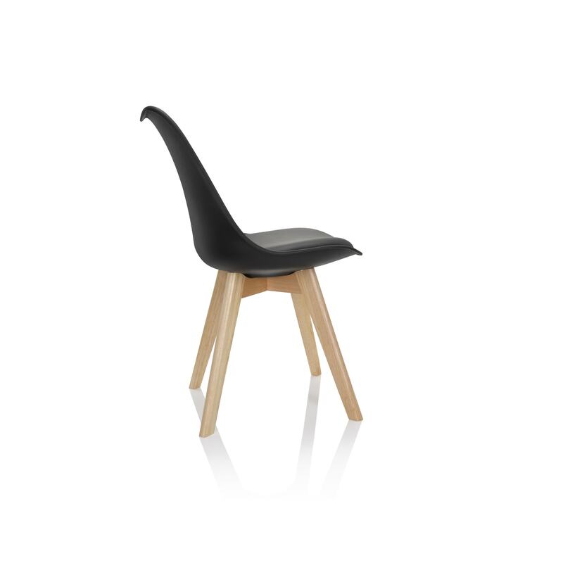 hjh OFFICE Besucherstuhl Schalenstuhl SCANDI Kunststoff schwarz 4er Pack Möbel - 4064323007159