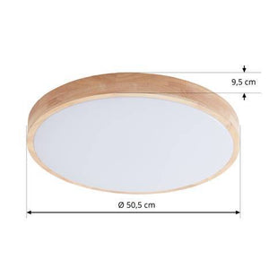 B-Ware Lindby Innes LED-Deckenleuchte Deckenlampe Deckenlicht Lampe Holz Ø50,5cm Smart