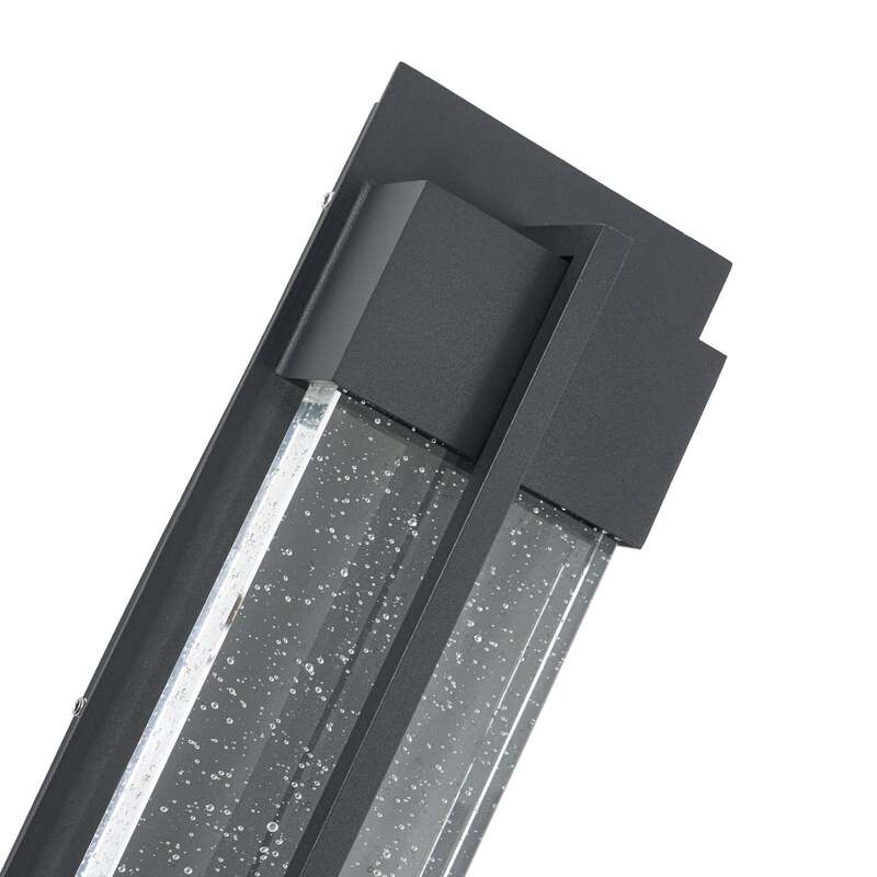Lucande Außenwandleuchte Velune LED Gartenlampe anthrazit 35cm IP44 CCT 1000lm - 4255830909801