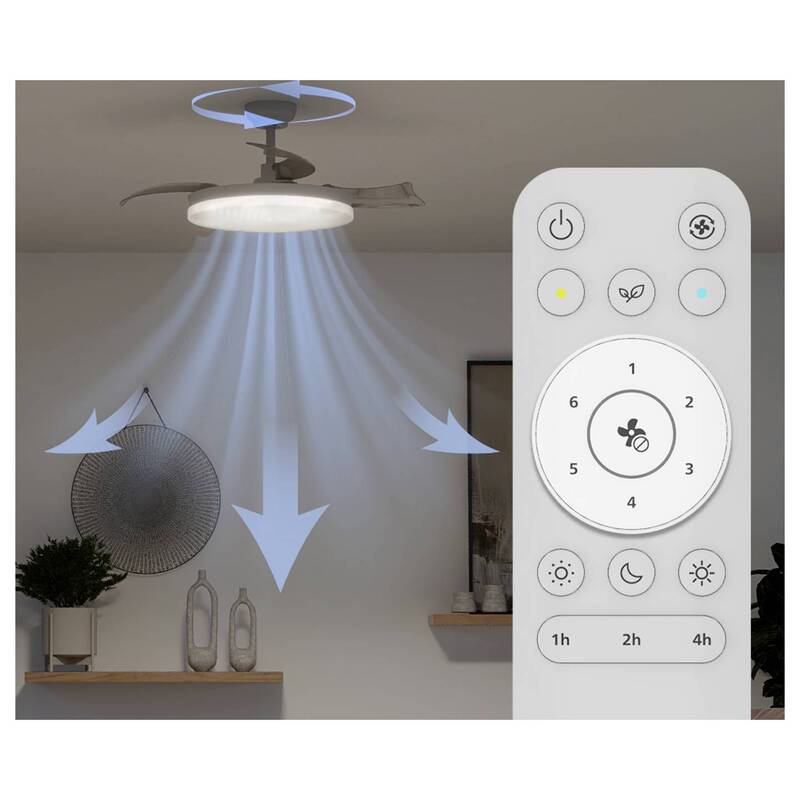Philips LED Deckenventilator Solr 32W Dimmbar mit Fernbedienung weiß 150m³/h - 8721103103130