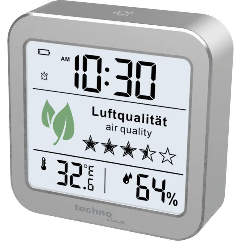 Techno Line WL1020 CO2-Anzeige CO2-Messgerät Wetterstation Thermometer Anzeige - 4029665210209