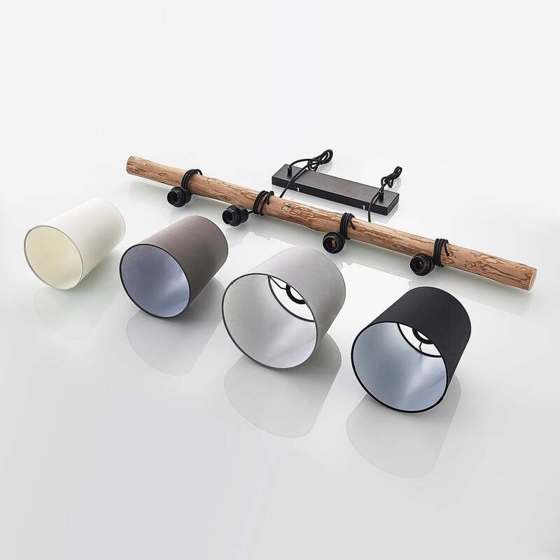 Lindby Hinai Hängeleuchte Deckenlampe Pendelleuchte Lampe E27 schwarz grau weiß - 4251911724646