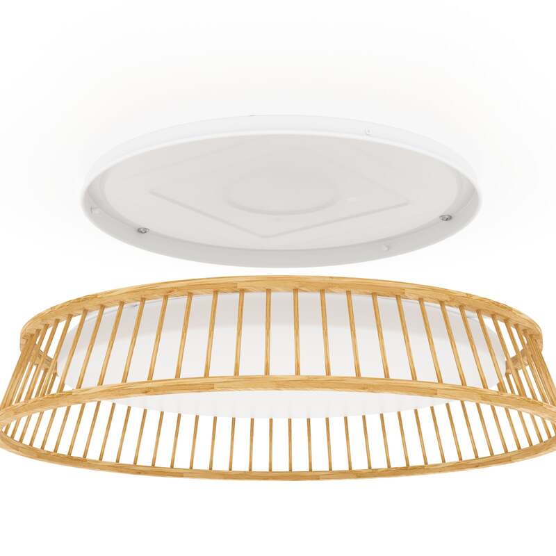EGLO Deckenlampe Holzgeflecht Luppineria LED Leuchte Lampe Ø45cm warmweiß 3000K - 9008606267019