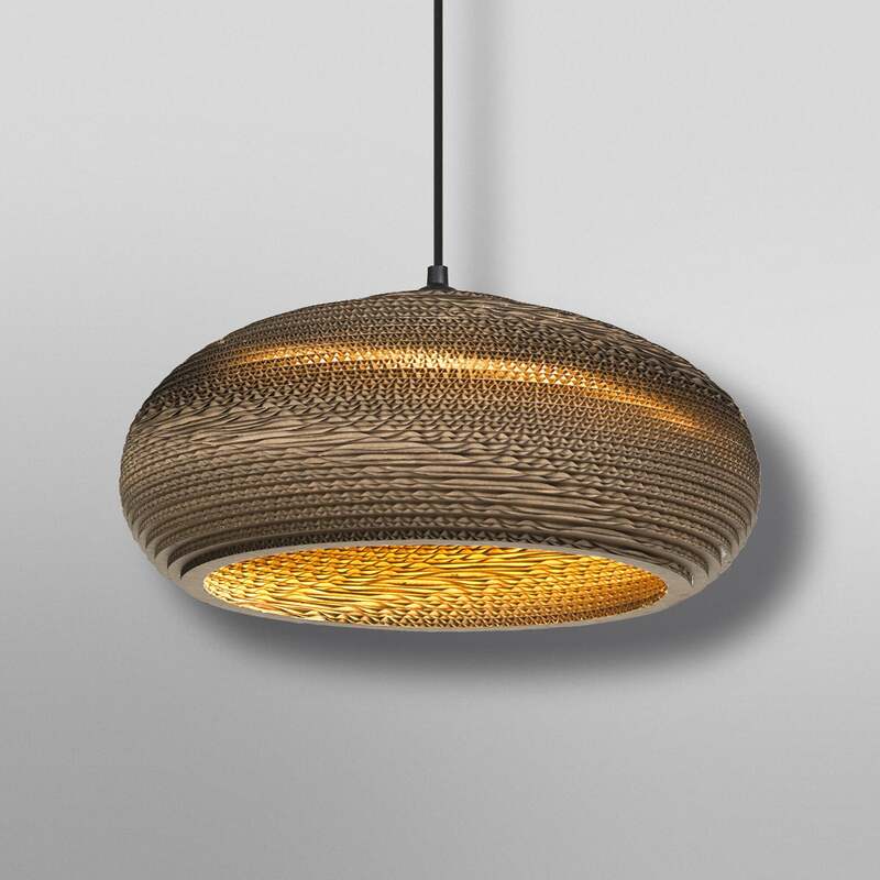 OSRAM Hängeleuchte Pendelleuchte DROP braun Pappe Stahl E27 nachhaltige Lampe - 4099854458880