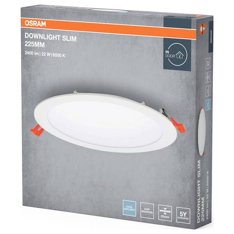 OSRAM Downlight Slim 225mm 22W 6500K Panel Einbauleuchte LED Deckenlampe 3 STÜCK - 4099854445804