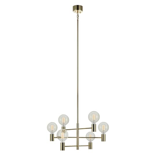 Markslöjd Hängeleuchte Capital messing 6-flammig Deckenlampe Pendelleuchte E27 - 7330024559301