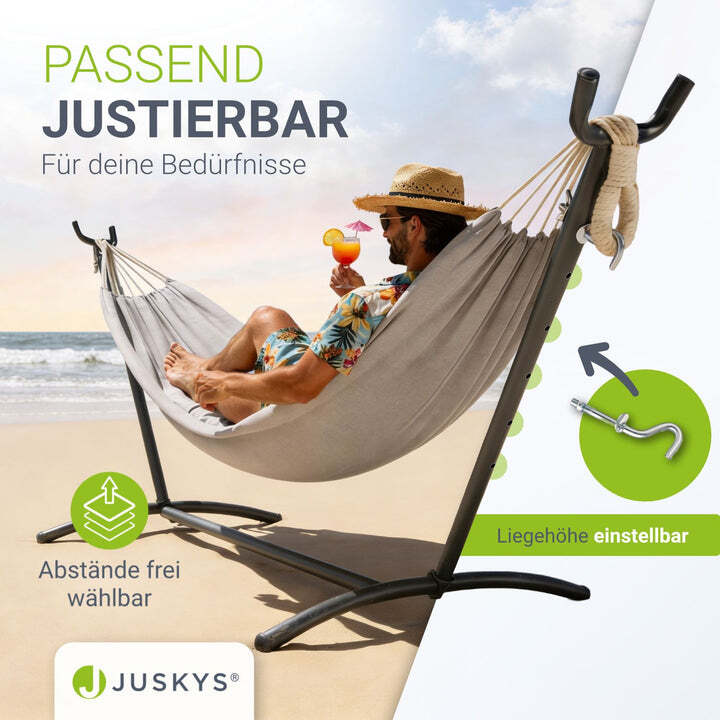 Hängematte Paya Mobile Outdoor Hängematte mit Tragetasche und Gestell grau - 4262437181776