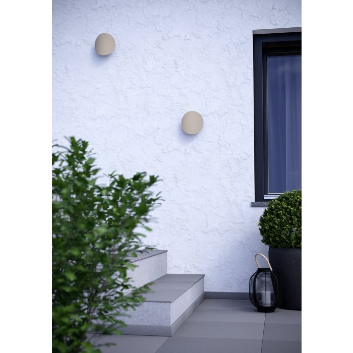 Eglo Außenwandleuchte Briale LED Gartenlampe 800 Lumen IP44 sand 19x6cm - 9008606382347