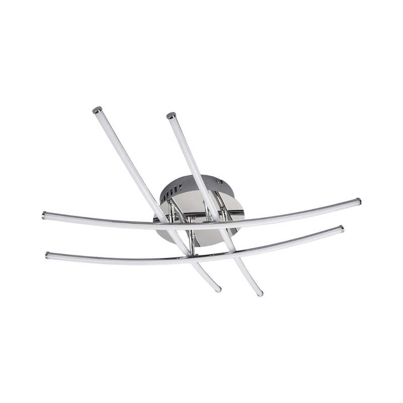 Lindby Deckenlampe Deckenleuchte Yael LED Lampe Leuchte chromfarben 67x67cm - 4251096525328